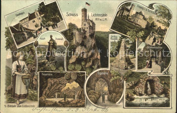 Schloss Lichtenstein Forsthaus Eingang in der Schloss Strassentunnel Olgahoehle