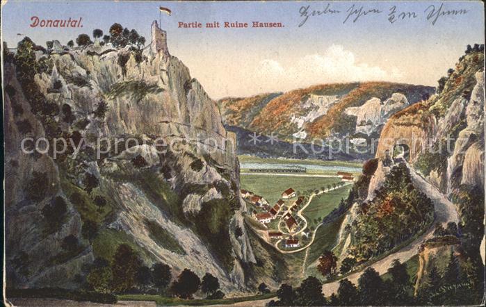 Donautal Partie mit Ruine Hausen