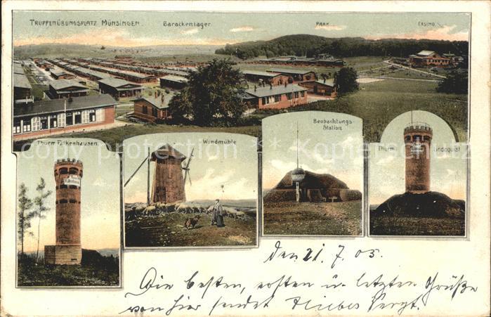Muensingen Truppenuebungsplatz Barackenlager Park Thurm Falkenhausen Windmuehle