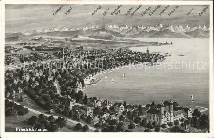 Friedrichshafen Bodensee Panorama Rindalphorn Hochgrad Krottenkopf