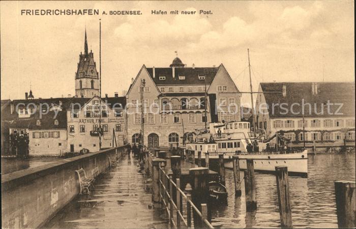 Friedrichshafen Bodensee Hafen mit neuer Post