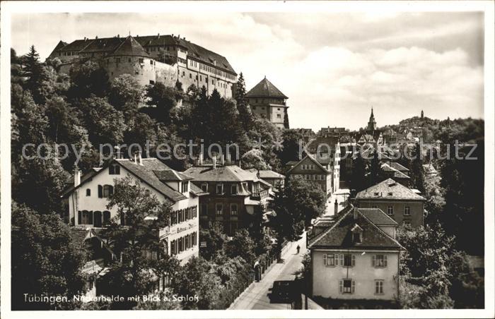 Tuebingen Neckarhalde mit Blick a. Schloss NZ3