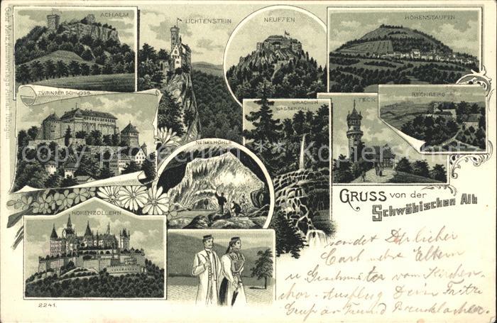 Schwaebische Alb Lichtenstein Neuffen Hohenstaufen Achalm Hohenzollern