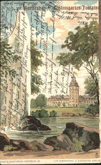 Karlsruhe Baden Schlossgarten-Fontane