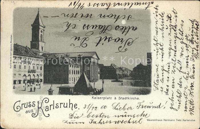 Karlsruhe Baden Kaiserplatz Stadtkirche