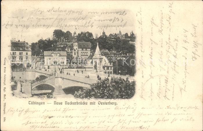 Tuebingen Neue Neckarbruecke mit Oesterberg