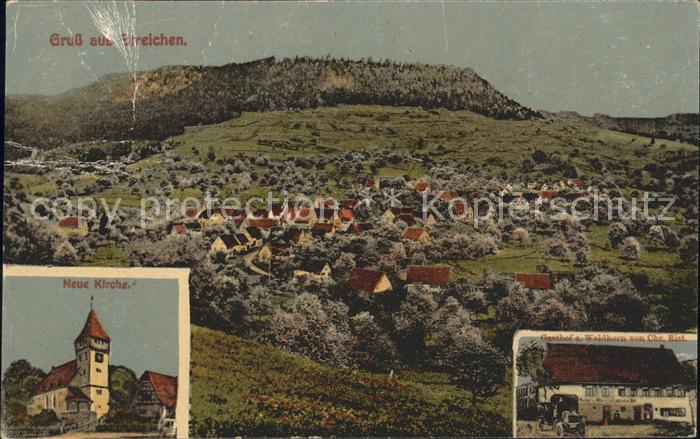 Streichen Balingen Neue Kirche Gasthof Waldhorn von Chr. Rist