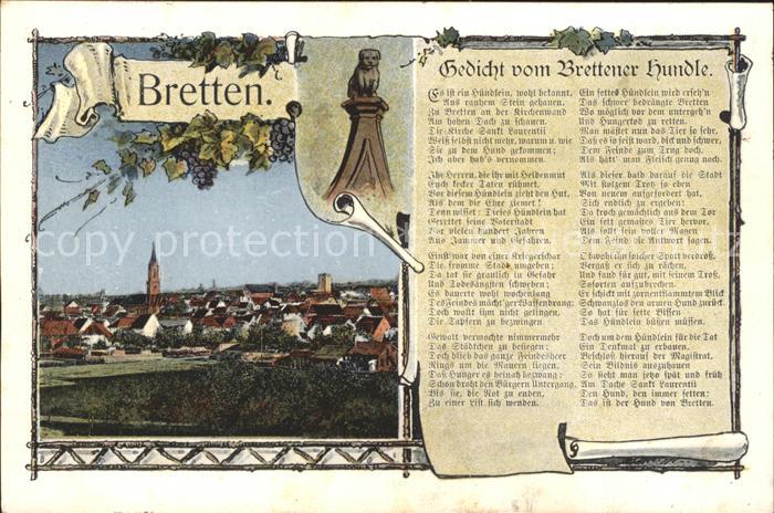 Bretten Baden Gedicht vom Brettener Hundle