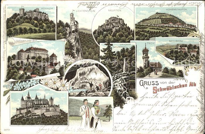 Schwaebische Alb Achalm Lichtenstein Heuffen Hohenstaufen Rechberg