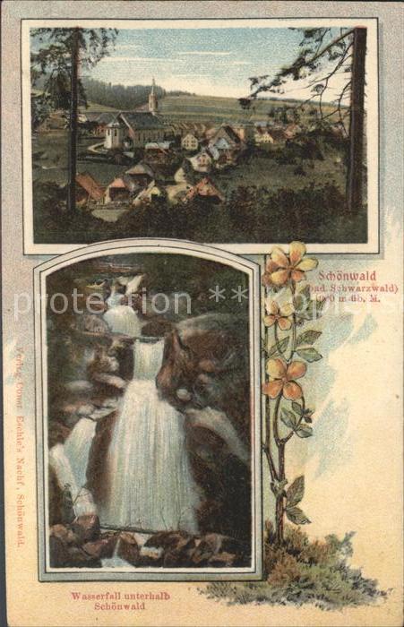 Schoenwald Schwarzwald Wasserfall unterhalb