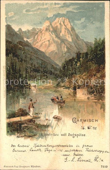 Garmisch-Partenkirchen Risser-See mit Zugspitze
