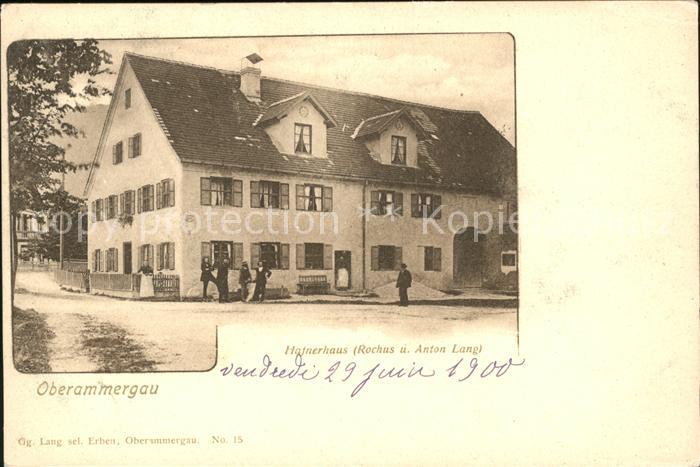 Oberammergau Hafnerhaus Rochus Anton Lang