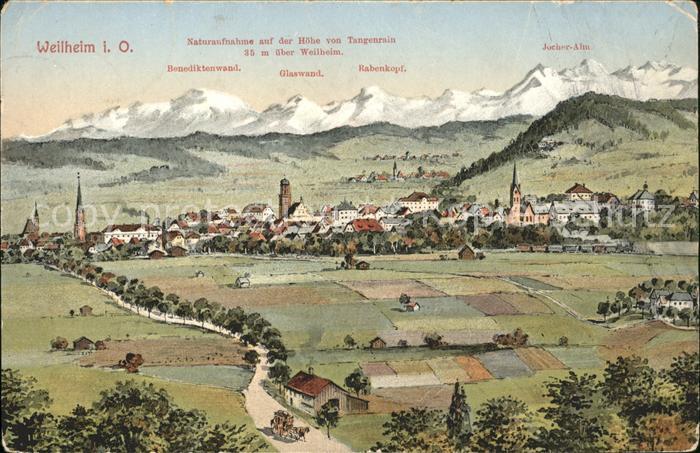 Weilheim Oberbayern Naturaufnahme auf der Hoehe von Tangenrain Benediktenwand Gl