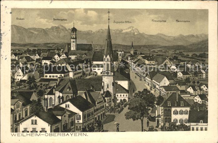 Weilheim Oberbayern Frichen Zugspitze Kreuzspitze