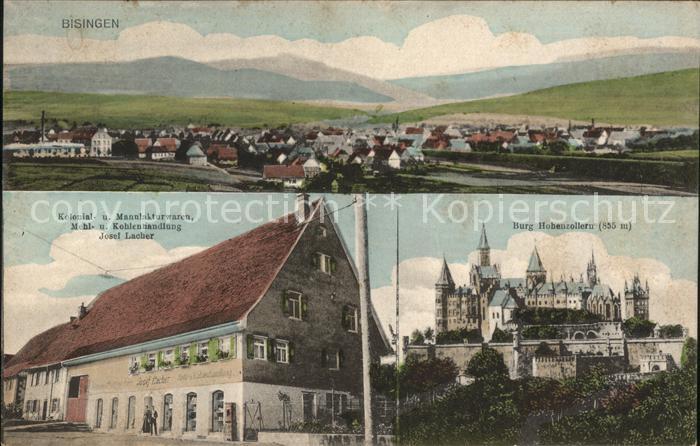 Bisingen Burg Hohenzollern Kolonial- u. Manufakturwaren Mehl- u. Kohlenhandlung