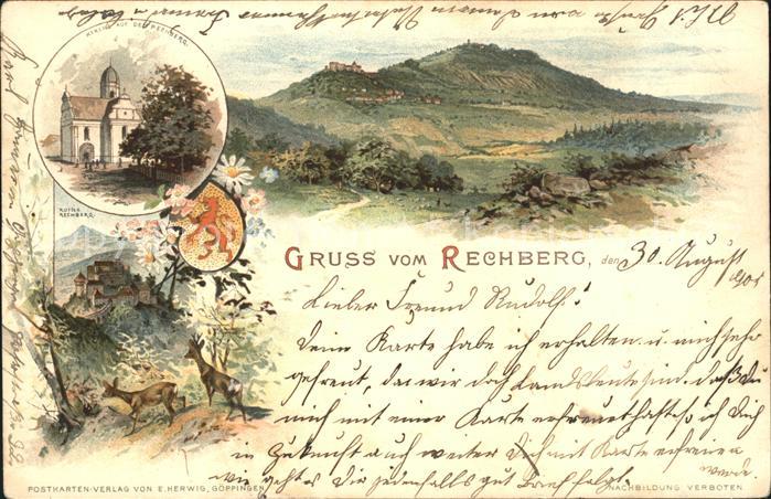 Rechberg Schwaebisch Gmuend Kirche Ruine Hohenrechberg Litho