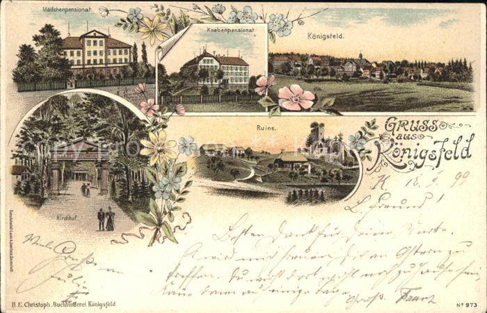 Koenigsfeld Schwarzwald Ruine Kirchhof Maedchenpensionat