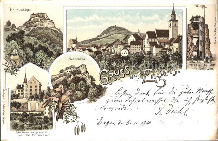 Engen Hegau Maegdeberg Hohenkraehen Aussichtsthurm Krenkinger Schloss
