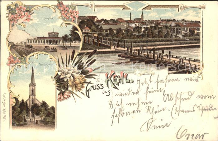 Kehl Rhein Bahnhof Stadtkirche