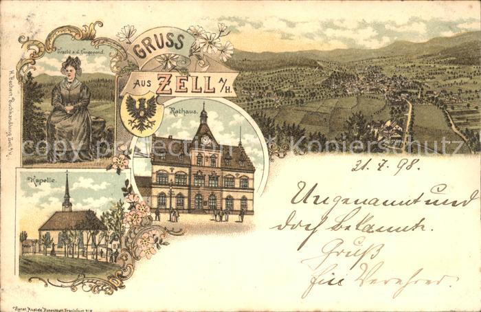 Zell Harmersbach Kapelle Tracht a.d. Umgegend Rathaus