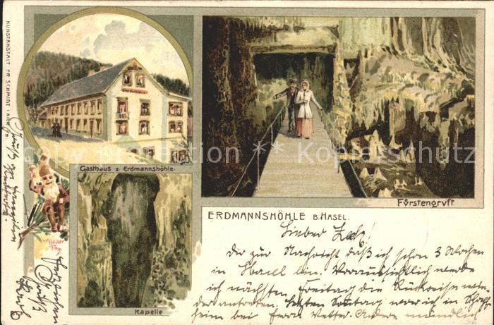 Hasel Baden Hasler Hoehle BW Erdmannshoehle Gasthaus Kapelle