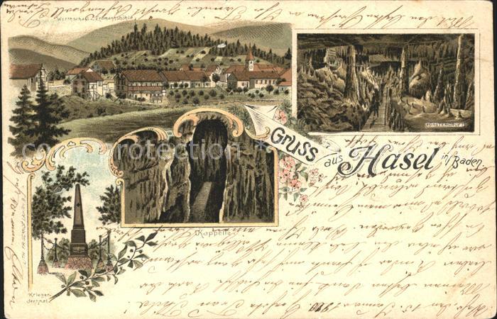Hasel Baden Hasler Hoehle BW Wirtschaft z. Erdmannshoehle Fuerstengruft Kappelle