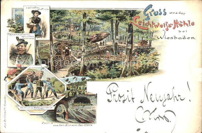 Wiesbaden Leichtweisshoehle Raeuberhauptmann Heinrich Anton Leichtwess u. seine