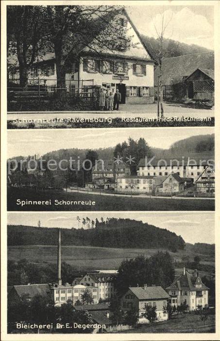 Ravensburg Wuerttemberg Schonrnreute Restaurant Friedr. Reischmann Spinnerei Ble