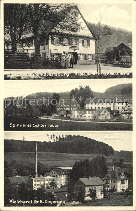 Ravensburg Wuerttemberg Schornreute Restaurant Friedr. Reischmann Spinnerei Blei