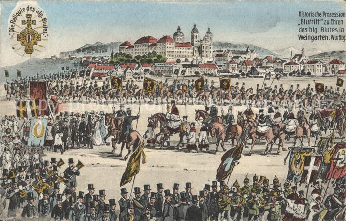 Weingarten Wuerttemberg Historische Prozession Blutritt zu Ehren des hlg. Blutes