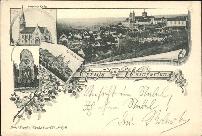 Weingarten Wuerttemberg Ev. Kirche Kath. Kirche Kaiserstein