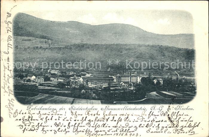 Kuchen Fils Fabrikanlage der Sueddeutschen Baumwolleindustrie