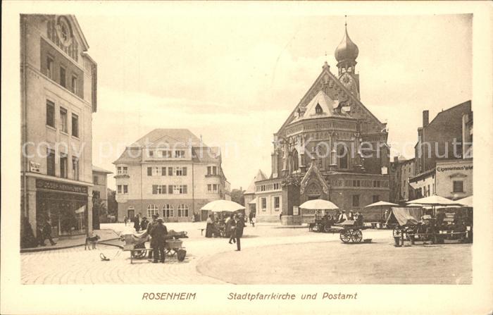 Rosenheim Bayern Stadtpfarrkirche Postamt