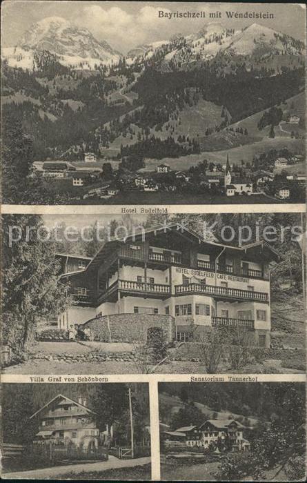 Bayrischzell Wendelstein Hotel Sudelfeld Villa Graf von Schoenberg Sanatorium Ta