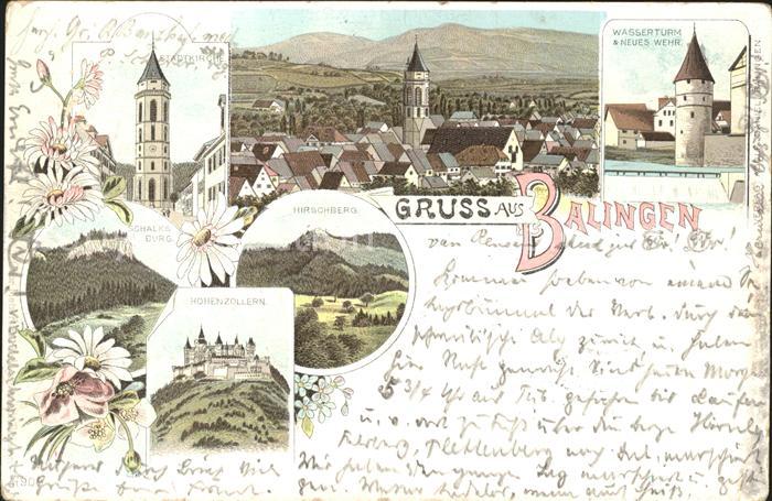 Balingen Wasserturm Hohenzollern Stadtkirche Schalksburg Hirschberg