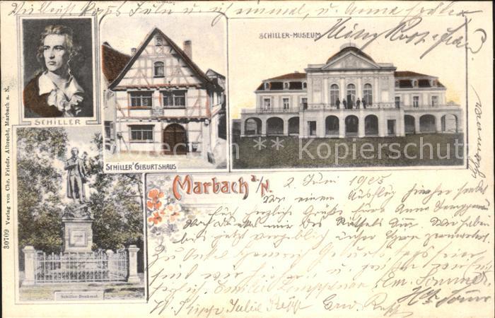 Marbach Neckar Schiller-Museum Geburtshaus Schiller Denkmal