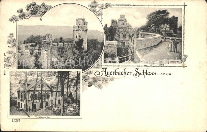 Bensheim Bergstrasse Auerbacher Schloss Plattform Restauration