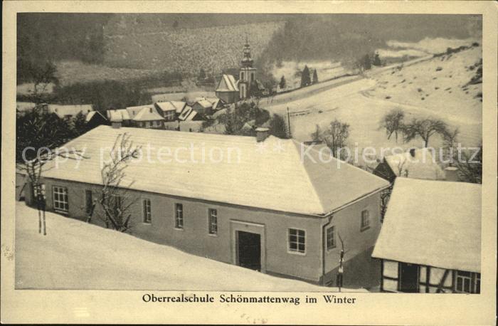 Wald-Michelbach Oberrealschule Schoenmattwag im Winter
