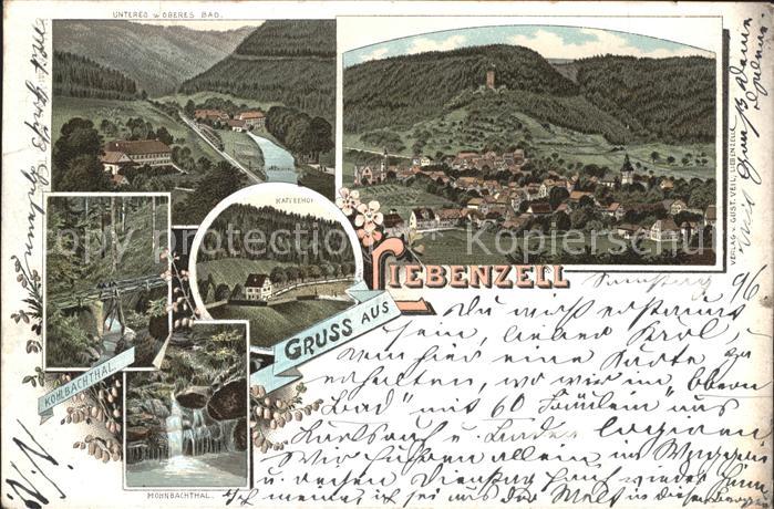 Liebenzell Bad Unteres Oberes Bad Kaffehof Kohlbachthal Litho