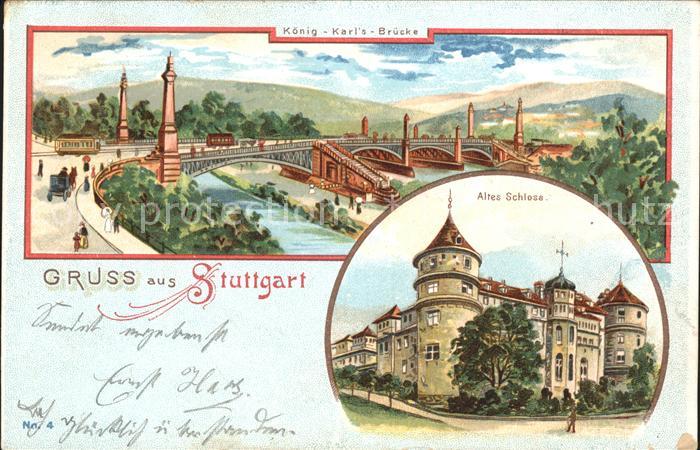 Stuttgart Altes Schloss Koenig Karl Bruecke