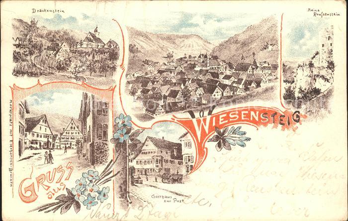 Wiesensteig Drackenstein Ruine Reussenstein Gasthaus Post