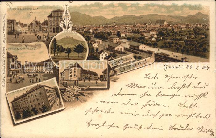 Schwaebisch Gmuend Marktplatz Kaserne