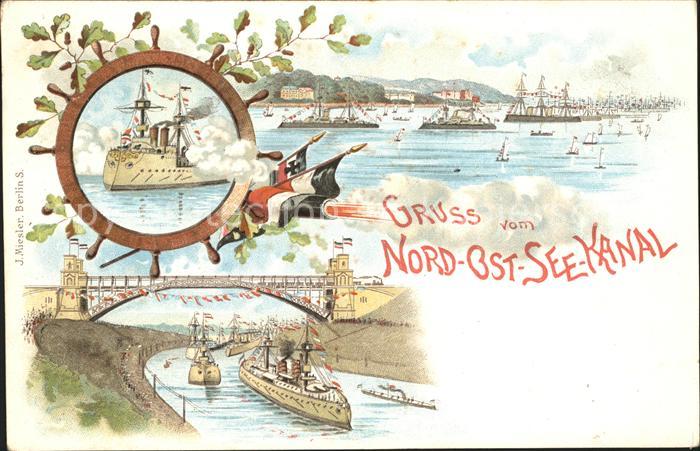 Marine WK1 Nord-Ost-See-Kanal Schwarz-Weiss-Rot Litho