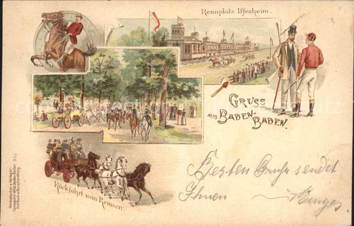 Baden-Baden Rennplatz Iffezheim Rueckfahrt vom Rennen