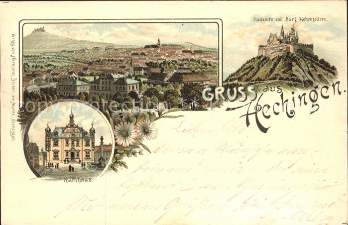 Hechingen Suedseite von Burg Hohenzollern Rathaus