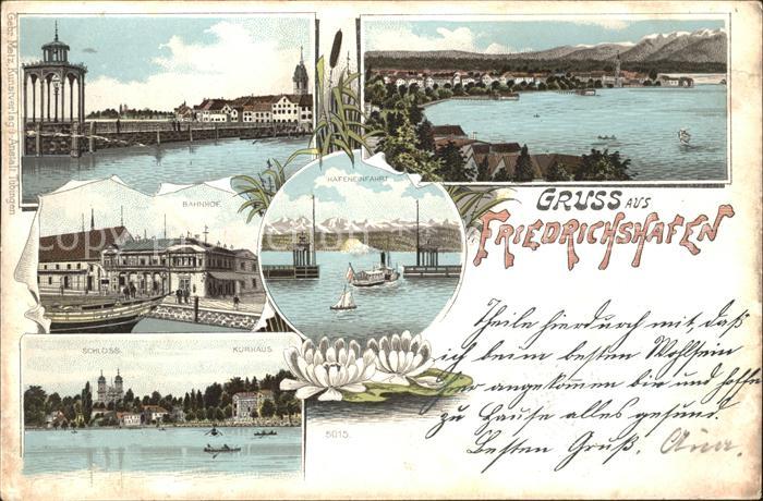 Friedrichshafen Bodensee Bahnhof Hafenenfahrt Schloss Kurhaus