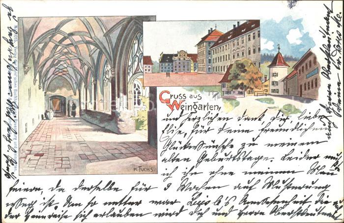 Weingarten Wuerttemberg Kuenstlerkarte K. Fuchs
