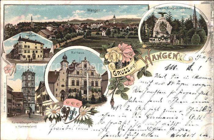 Wangen Allgaeu Rathaus Kaiser Krieger Denkmal Ravensburger Thor