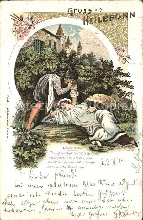 Heilbronn Neckar Kaethchen Litho