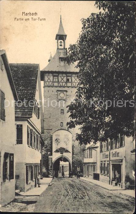 Marbach Neckar Partie am Tor-Turm
